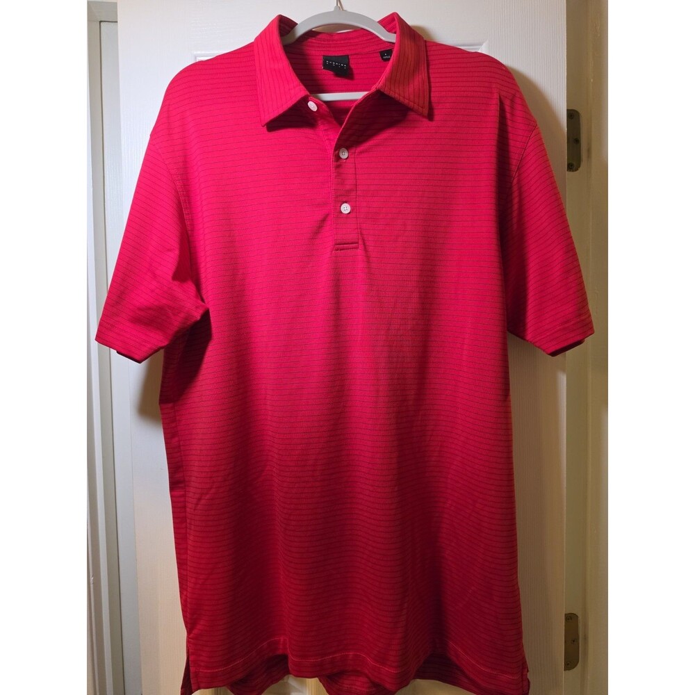 DUNNING Golf Shirt Mens Size L Polo Mystic Rock MR Nemacolin Woodlands LOGO Red